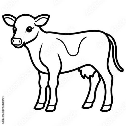 Calving Pen Vector Illustration | Generative AI and Linocut Silhouette Farm Design