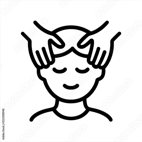 Head Massage hairdressing Icon
