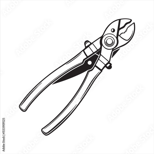 manual cable cutter silhouette