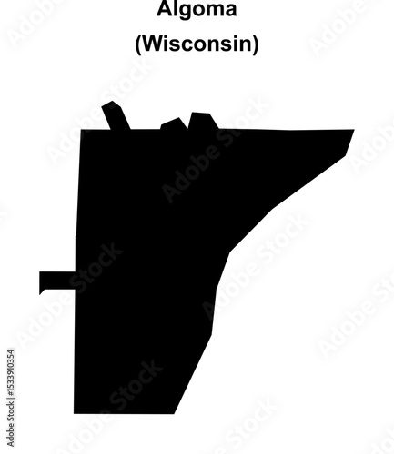 Algoma (Wisconsin) blank outline map