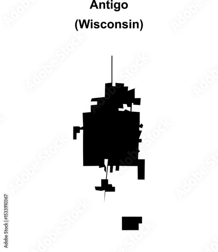 Antigo (Wisconsin) blank outline map