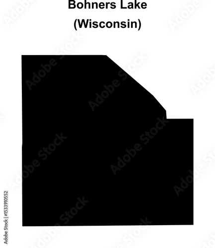 Bohners Lake (Wisconsin) blank outline map