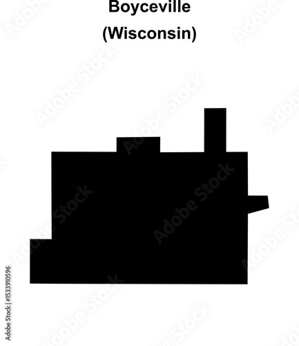 Boyceville (Wisconsin) blank outline map