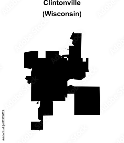 Clintonville (Wisconsin) blank outline map