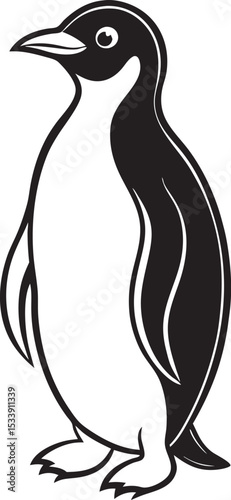 penguin silhouette vector illustration