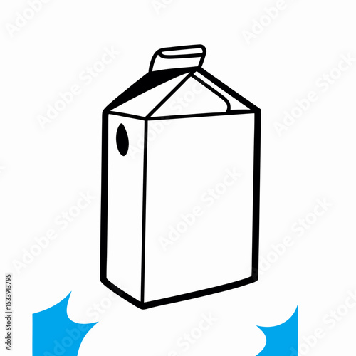 Blank Milk Carton Packaging Template Design