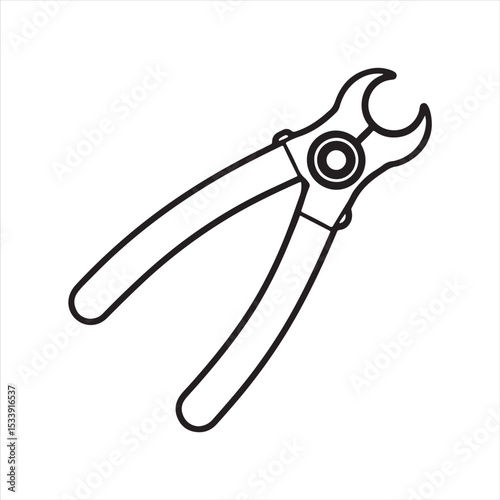 manual cable cutter silhouette