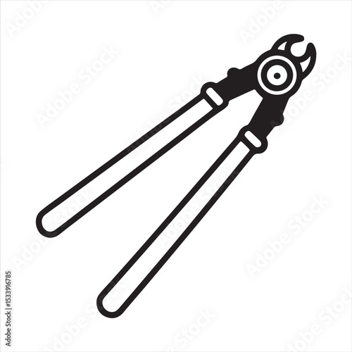 manual cable cutter silhouette