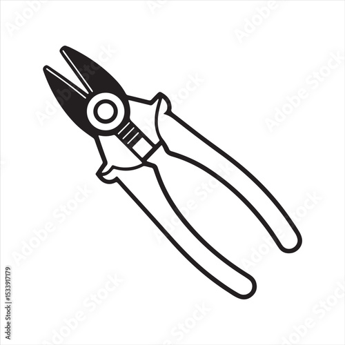 manual cable cutter silhouette