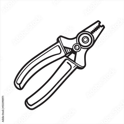manual cable cutter silhouette