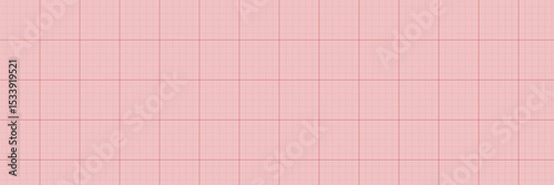 Blueprint graph pink paper texture. School sheet with red grid background. Vector checkered pattern illustration.