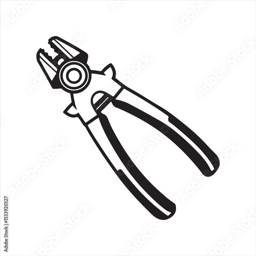 manual cable cutter silhouette