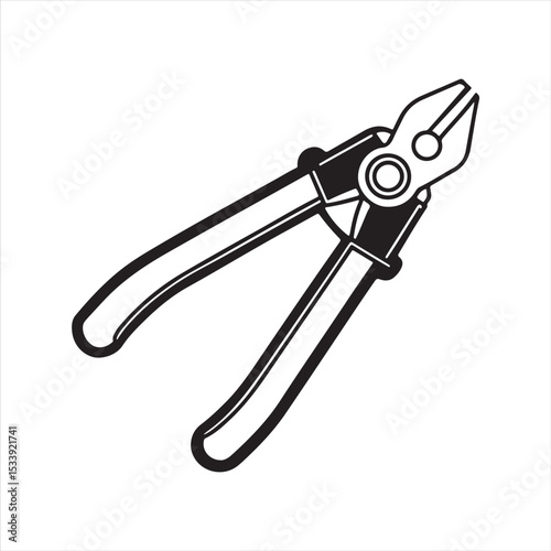 manual cable cutter silhouette