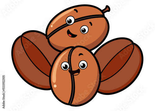 coffee beans set vector design, Coffee bean concept illustration
