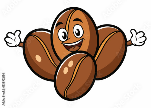 coffee beans set vector design, Coffee bean concept illustration