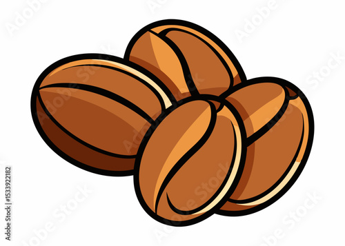 coffee beans set vector design, Coffee bean concept illustration