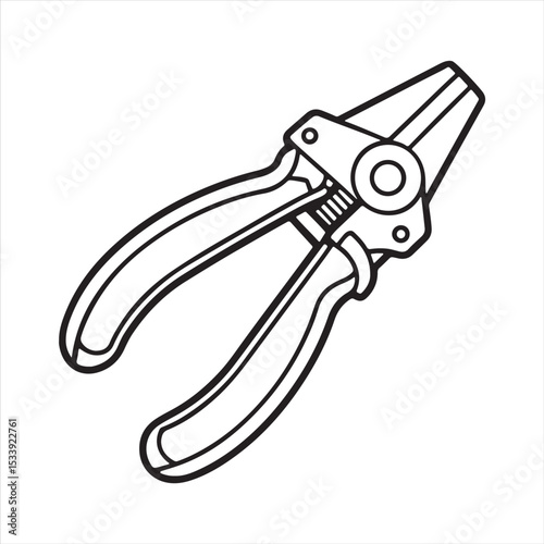 manual cable cutter silhouette