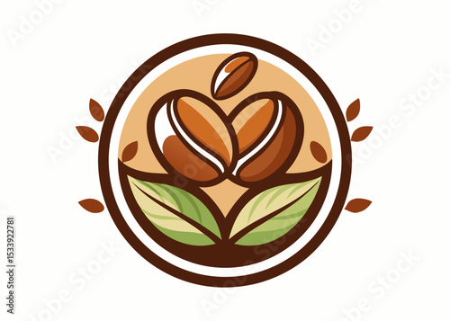Coffee bean mascot logo design design modern vintage style business coffee vector logo illustration