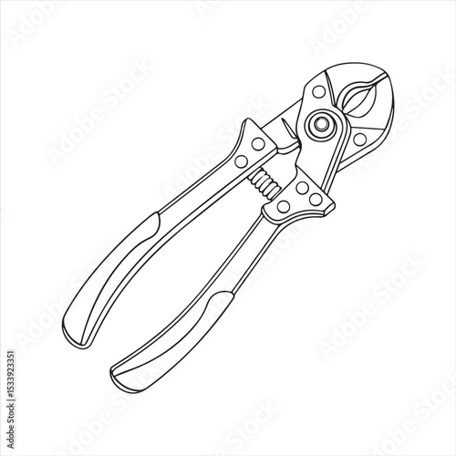 manual cable cutter silhouette