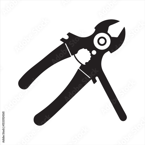 manual cable cutter silhouette
