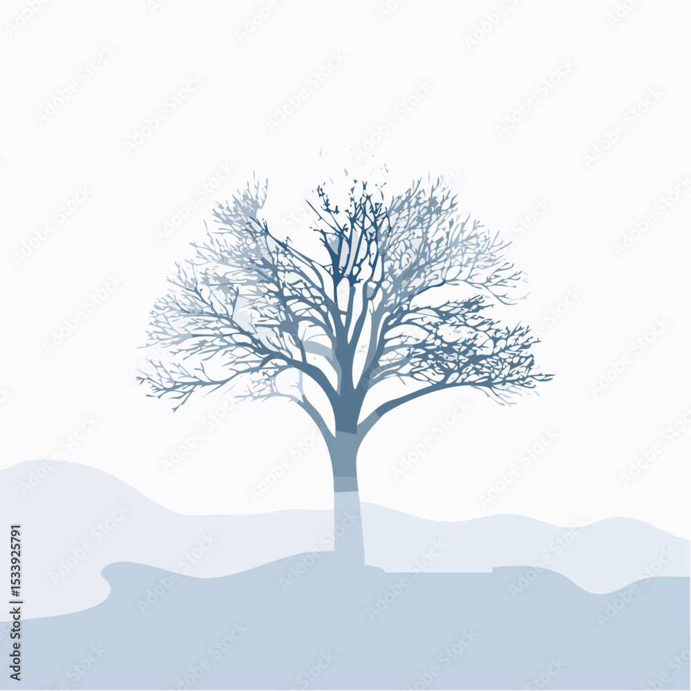 Obraz premium solitary tree in winter