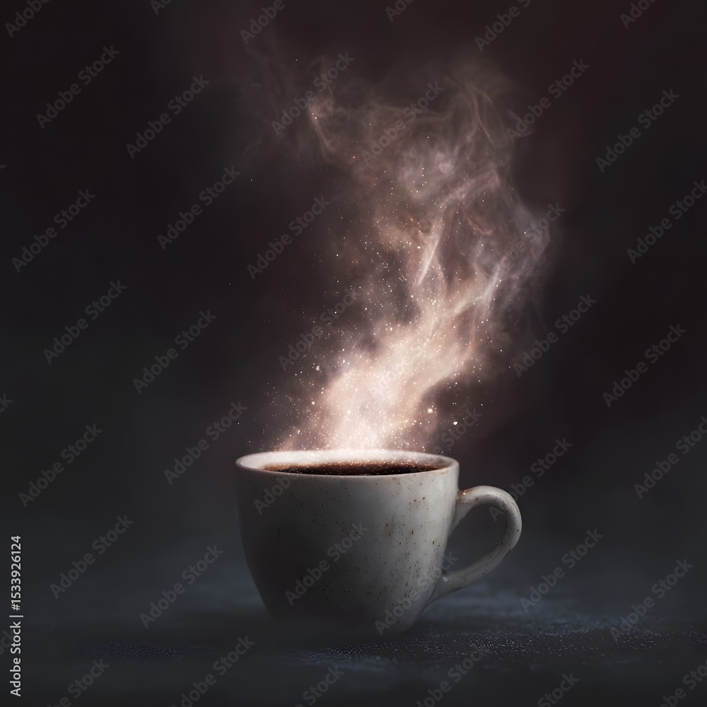 Steaming cup of hot beverage Steaming cup of hot beverage
