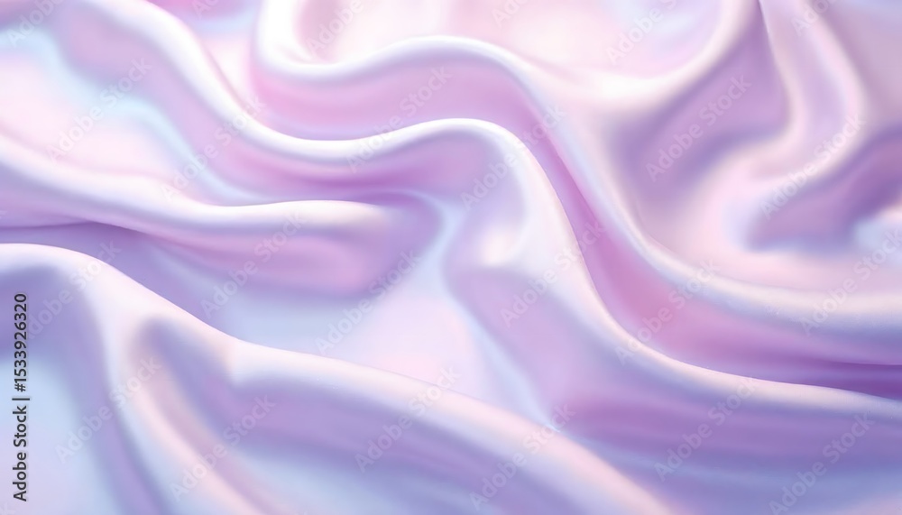 Obraz premium Delicate pastel lilac silk fabric with soft flowing waves and texture