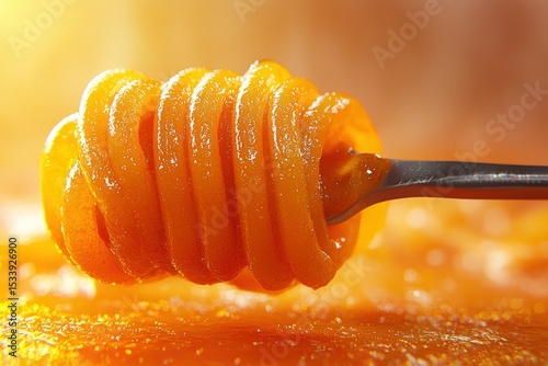 Sweet, orange spirals on a spoon