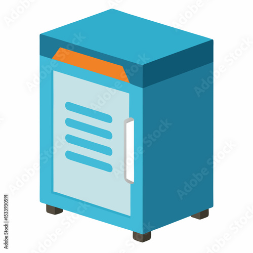 Cold Storage Vector Illustration | Generative AI & Linocut Silhouette Design