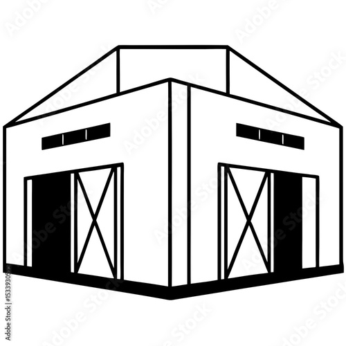 Cold Storage Vector Illustration | Generative AI & Linocut Silhouette Design