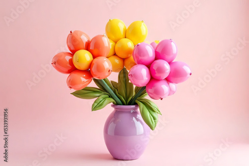 A beautiful spring bouquet of pink tulips in a vase with Easter eggs, capturing the essence of floral beauty and nature's vibrant bloom