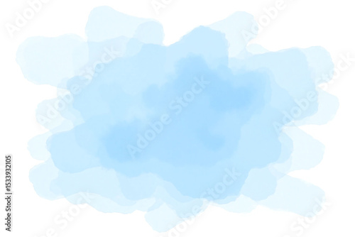 blue watercolor background with a white background