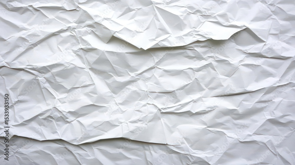 Fototapeta premium White Crumpled Paper Texture