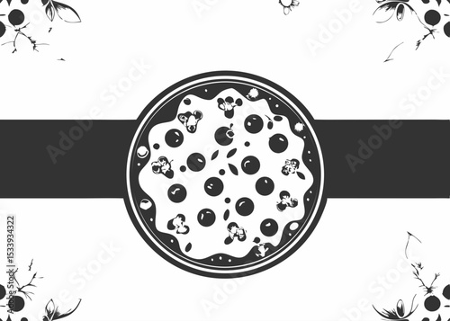 Traditional italian fast food. Top view meal. European snack. Isolated white background