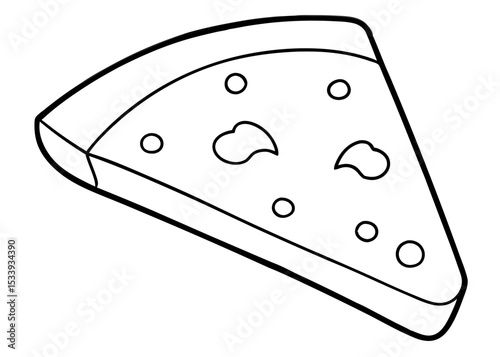Pizza flat vector illustration. Slice of pizza vector set for restaurant, dinner and italian menu line art vector illustration	