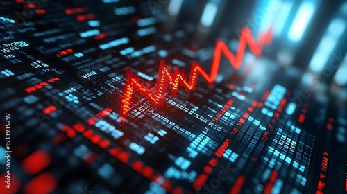 Red Stock Market Crash Graph.