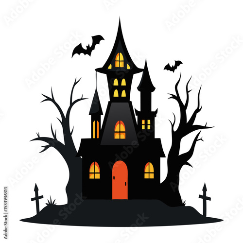 A haunted house design Art & Illustration
