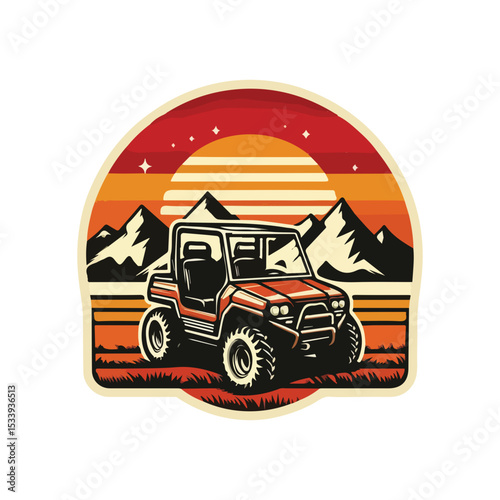 Vintage UTV Clipart, Utility Terrain vehicle, Off-Road Motorcycle, UTV svg