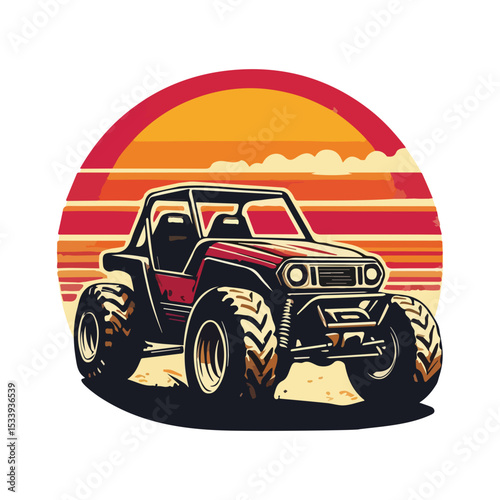 Vintage UTV Clipart, Utility Terrain vehicle, Off-Road Motorcycle, UTV svg
