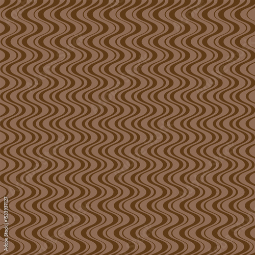 Abstract coffee colour thik to thin vertical wave line pattern with brown background.
