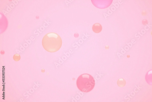 bunch of bubbles floating on top of a pink surface