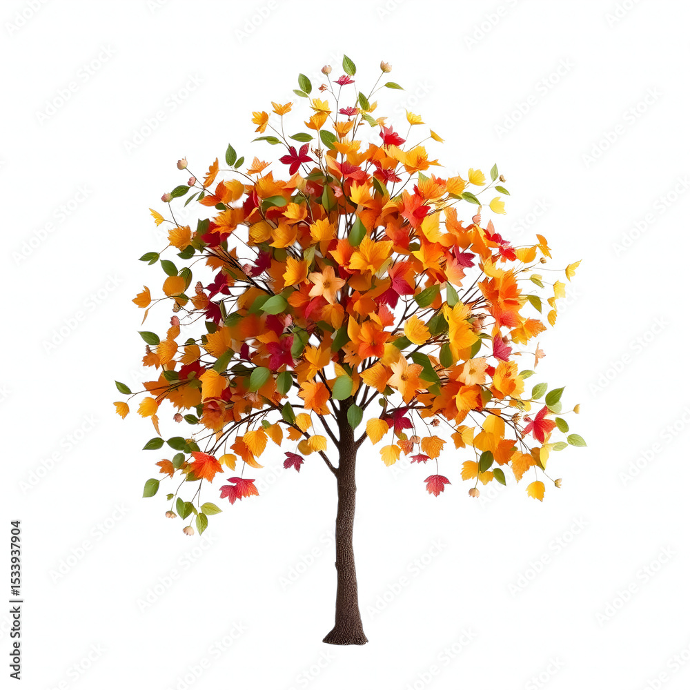 Fototapeta premium autumn tree with leaves