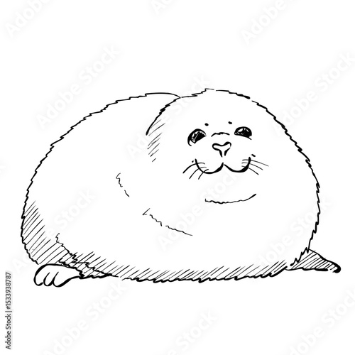 Cartoon sketch drawing of a...