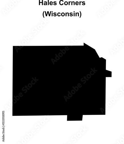 Hales Corners (Wisconsin) blank outline map