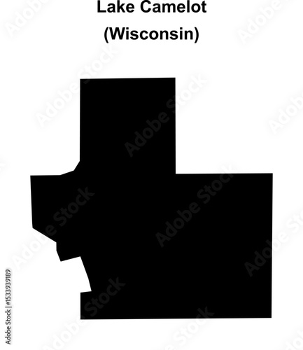 Lake Camelot (Wisconsin) blank outline map