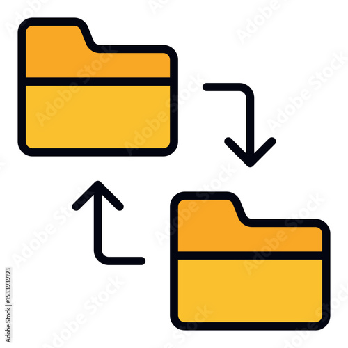 File sharing icon. Document transfer. Online file access and collaboration