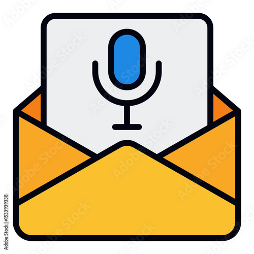 Voice mail icon. Audio message storage. Digital voicemail and phone recording