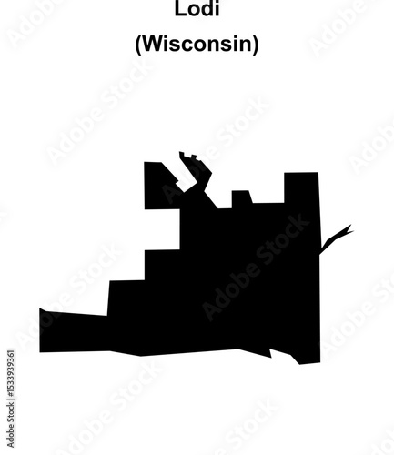 Lodi (Wisconsin) blank outline map
