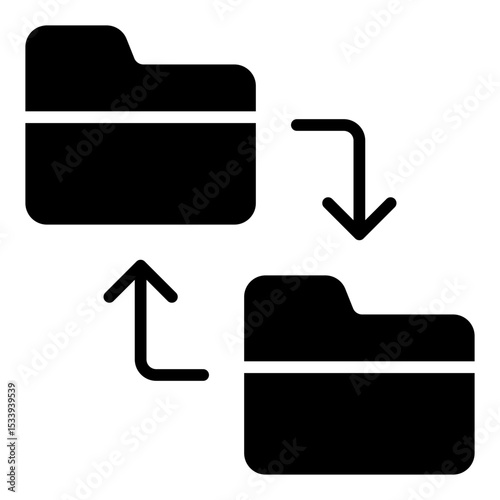 File sharing icon. Document transfer. Online file access and collaboration