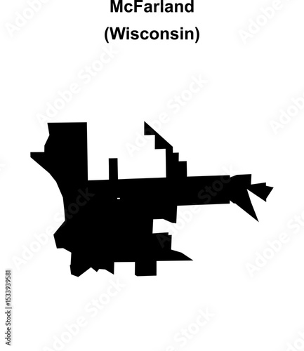 McFarland (Wisconsin) blank outline map